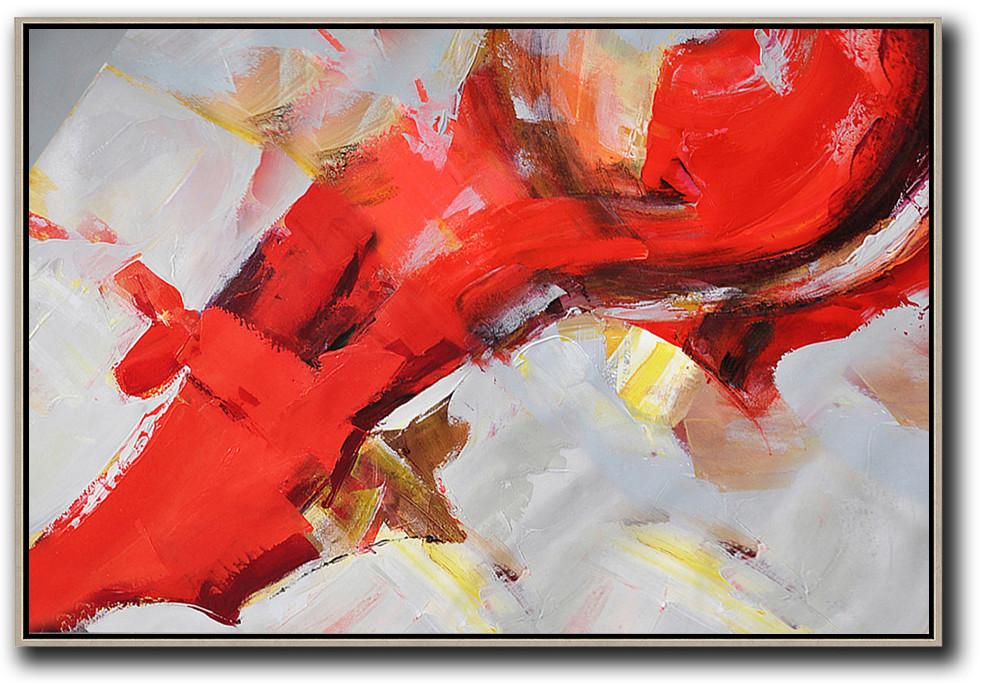 Horizontal Palette Knife Contemporary Art #L20C - Click Image to Close